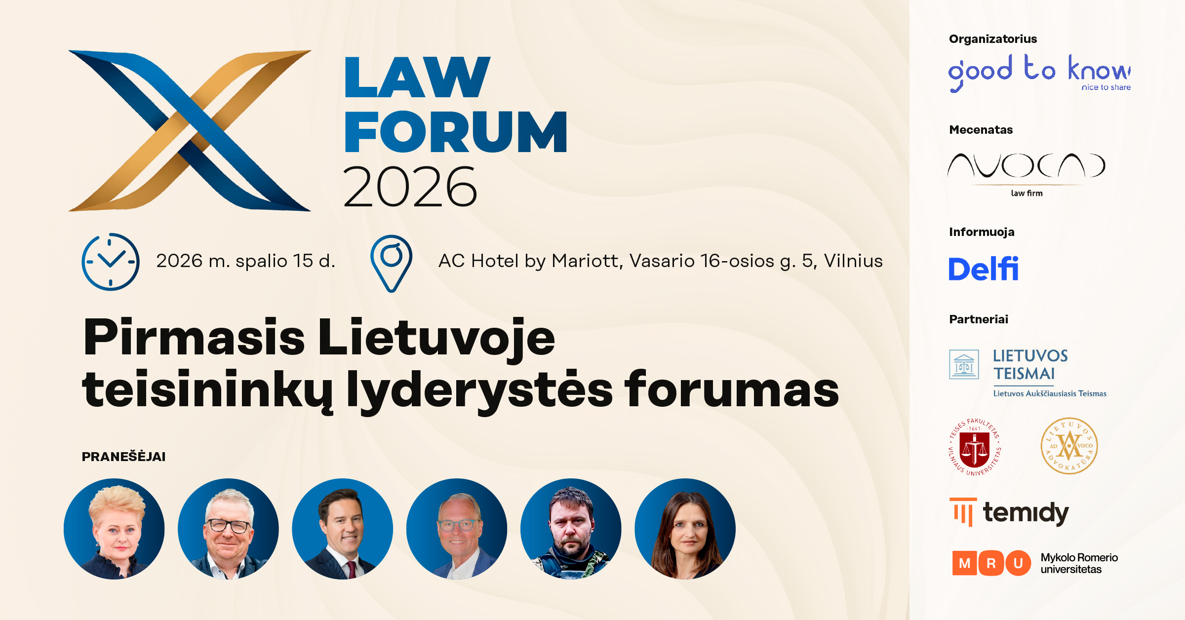Lietuvoje pirmą kartą vyks teisininkų forumas: keliami teisininkų lyderystės ir atsakomybės klausimai