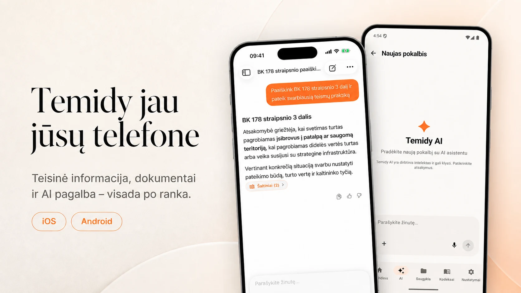 „Temidy“ jau jūsų telefone: pristatome iOS ir Android programėles